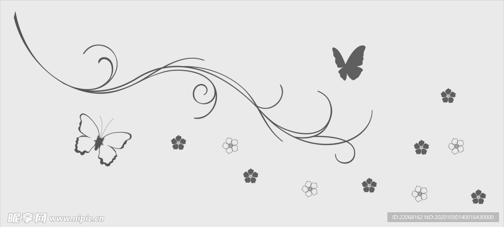 硅藻泥背景花 对角花