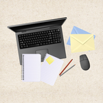 矢量桌面 卡通桌面 扁平化桌面