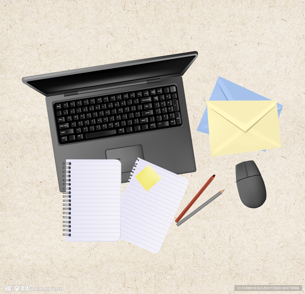 矢量桌面 卡通桌面 扁平化桌面