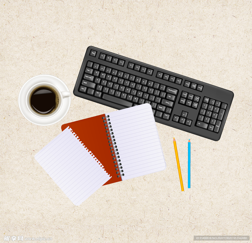 矢量桌面 卡通桌面 扁平化桌面