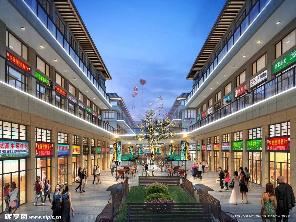 建材市场效果图