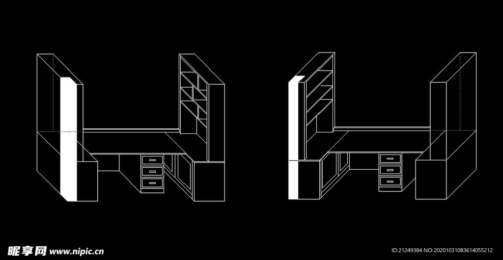 全屋定制家具 飘窗书桌