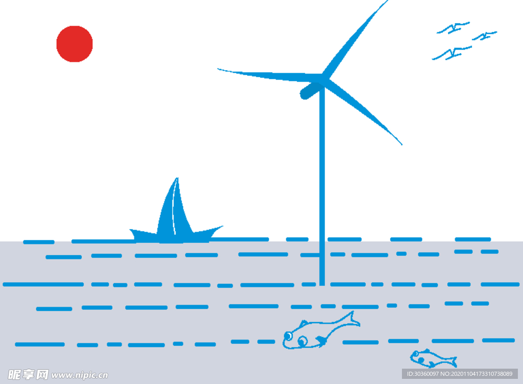 风车 帆船