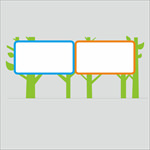 幼儿园卡通树木宣传栏