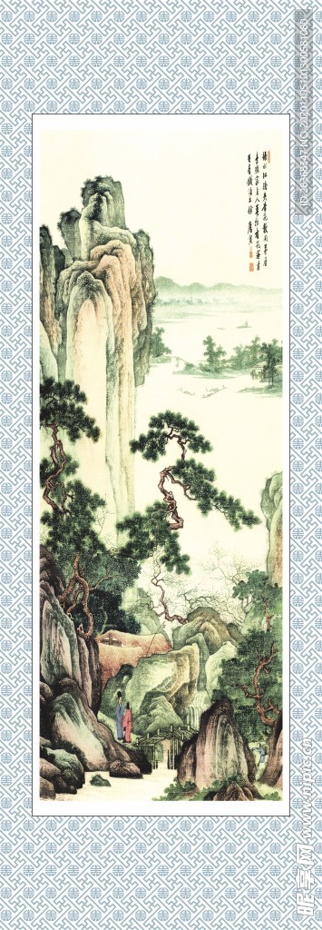 山水名画背景