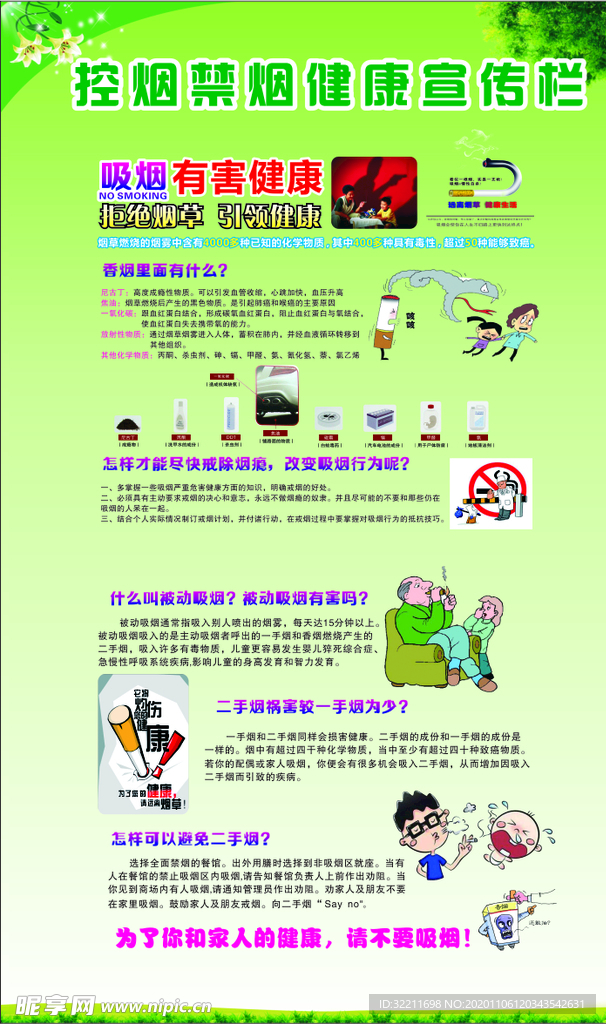 控烟禁烟健康宣传栏