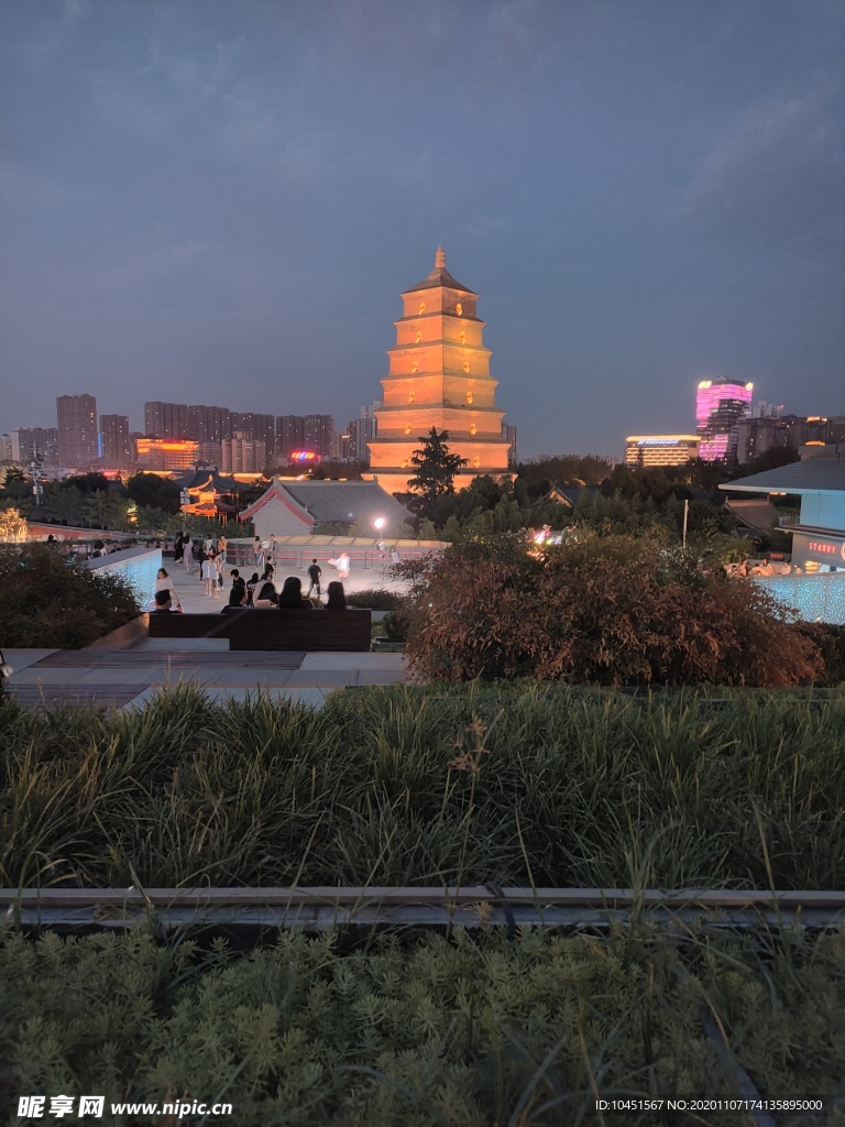 西安大雁塔夜景
