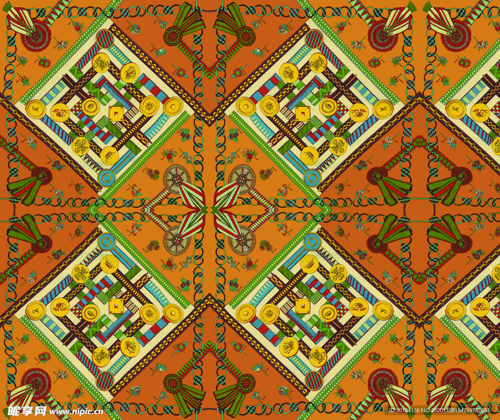 大牌 数码 印花 巴宝莉 链条