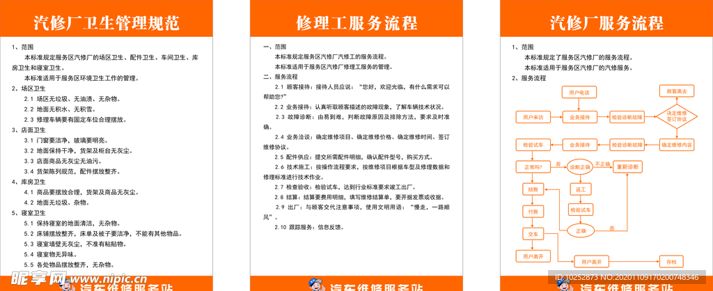 汽修厂卫生管理规范修理工服务流