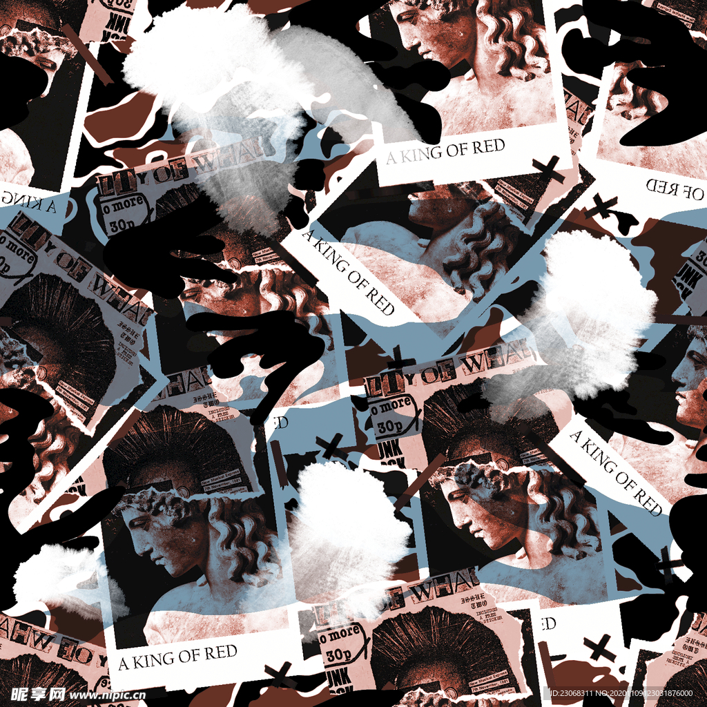 大牌抽象迷彩扎染