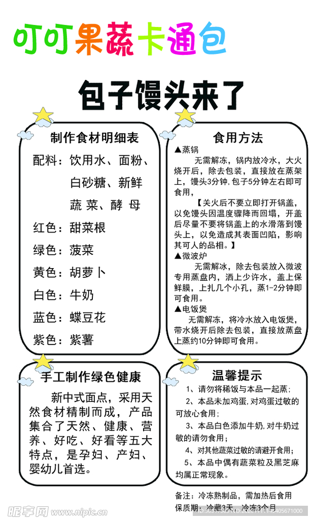 果蔬卡通包贴纸