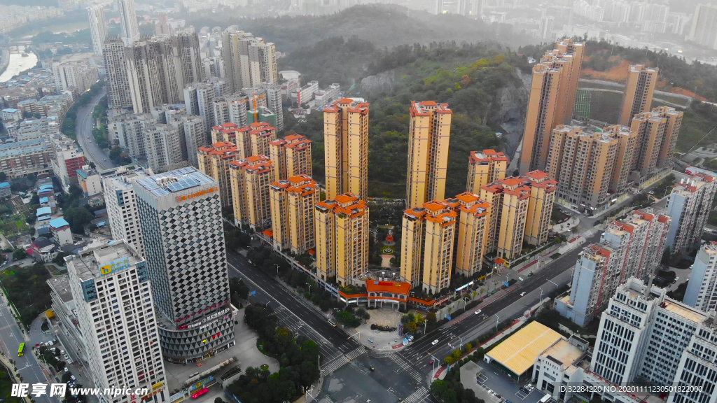 湖南郴州花园小区玫瑰园俯瞰