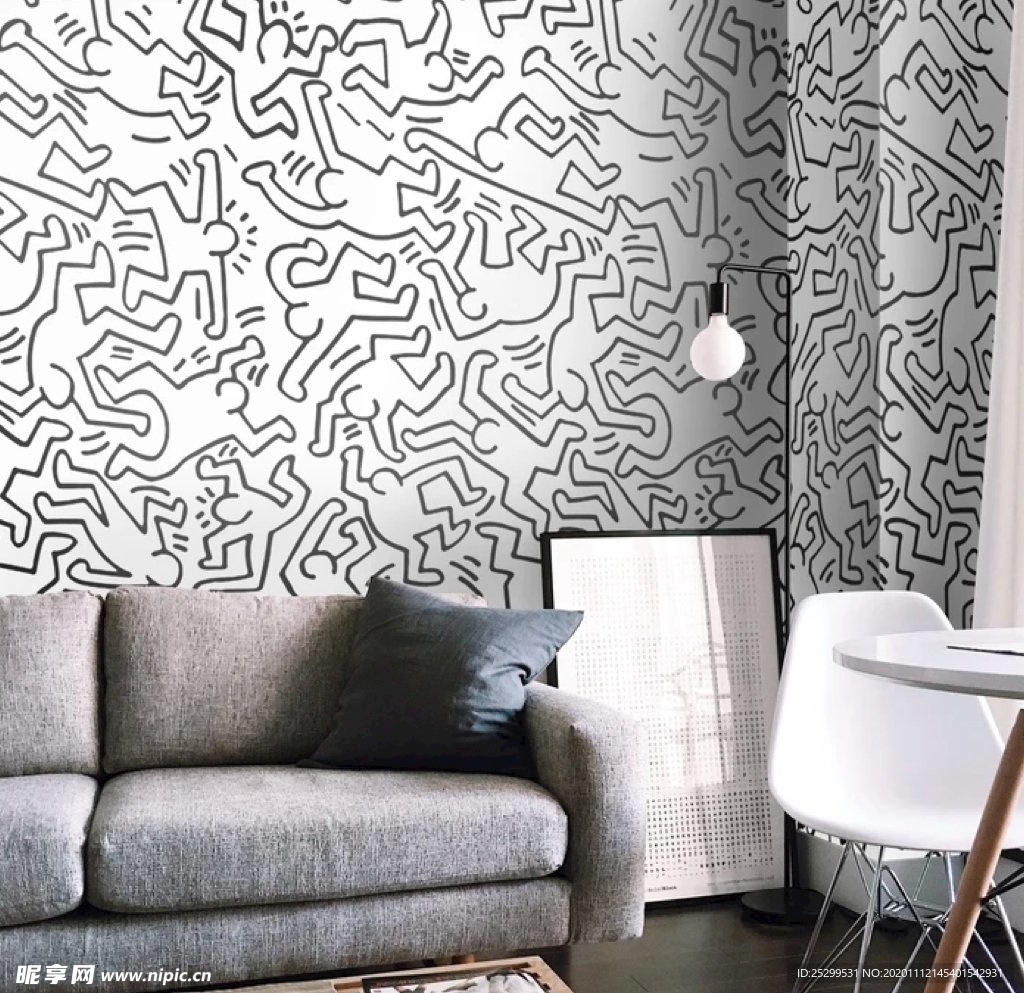 背景墙矢量图 无限拼接 运动图