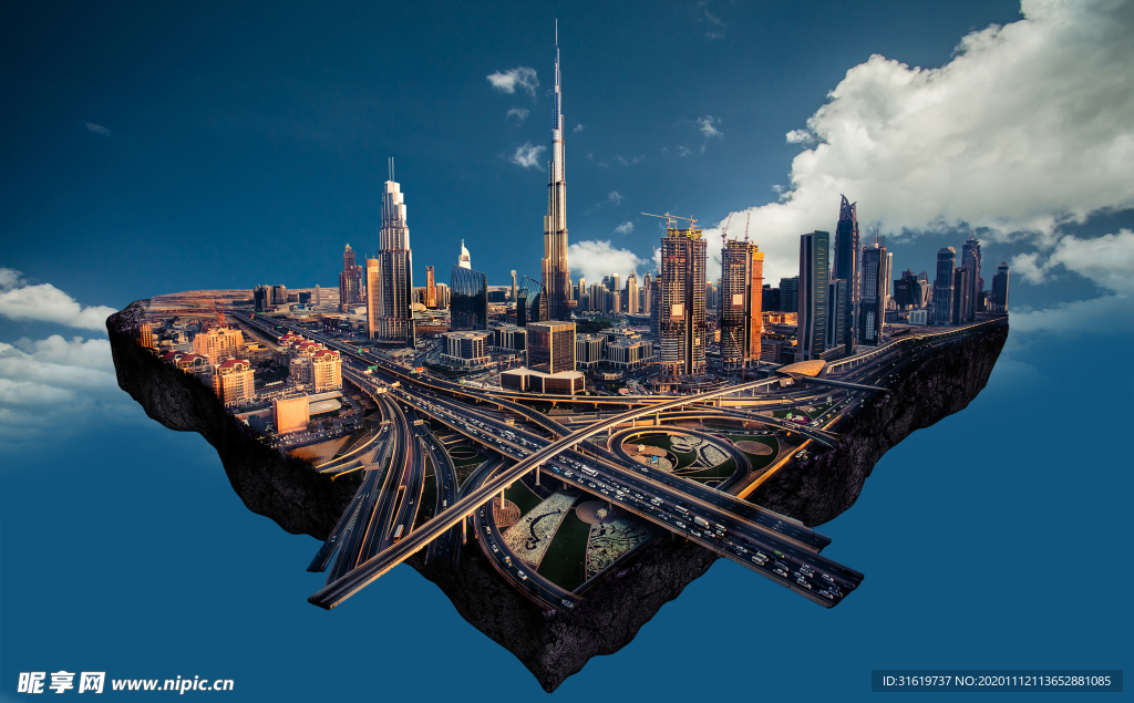 创意合成城市场景图片