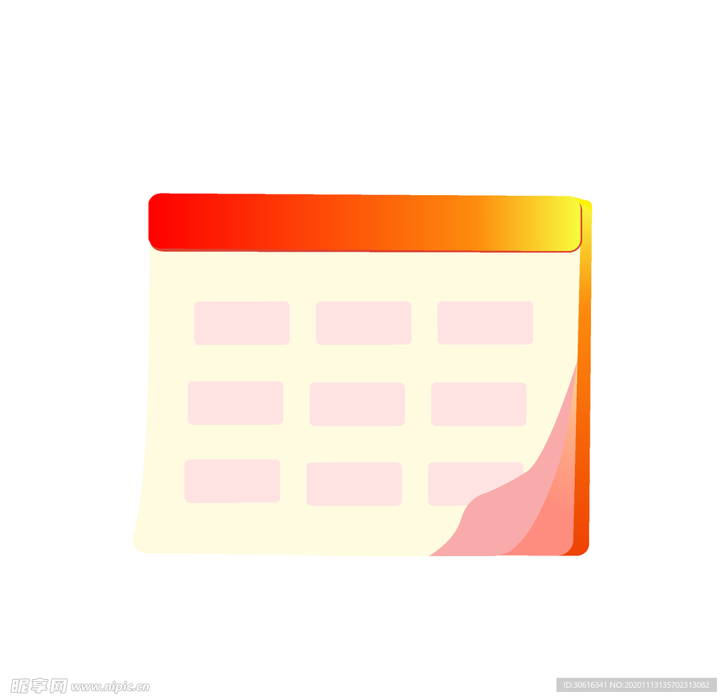 扁平化日历矢量图