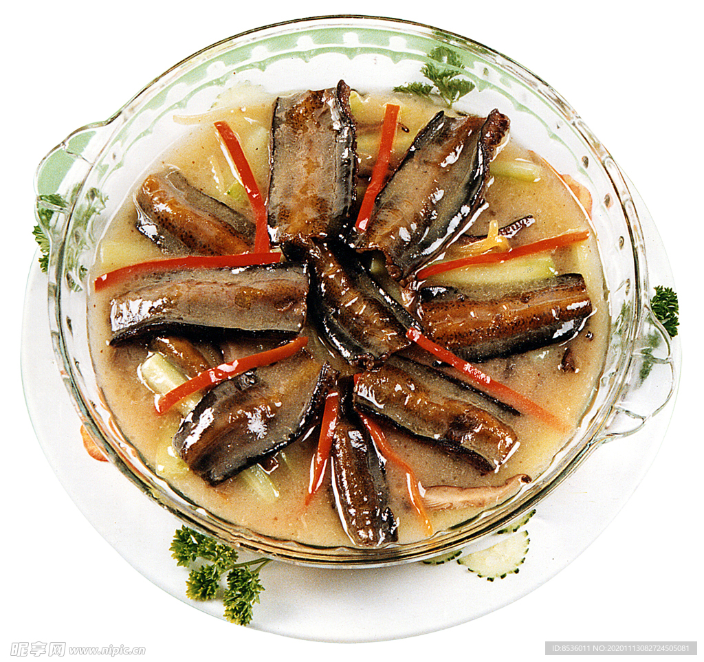 家常菜紫苏黄鳝花