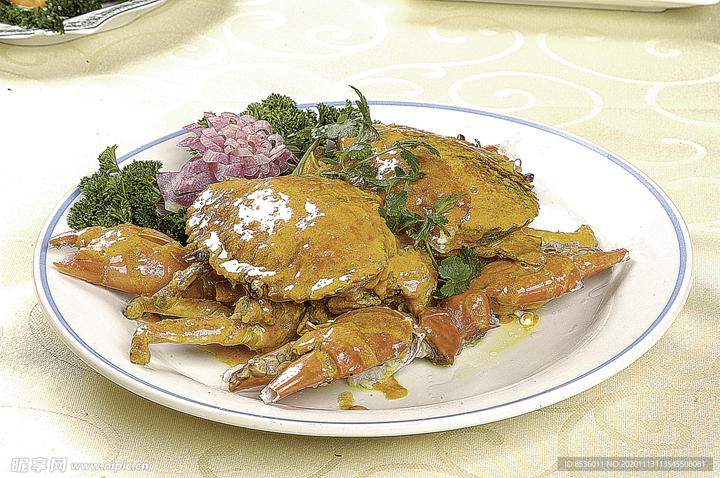 家常菜咸蛋黄肉蟹