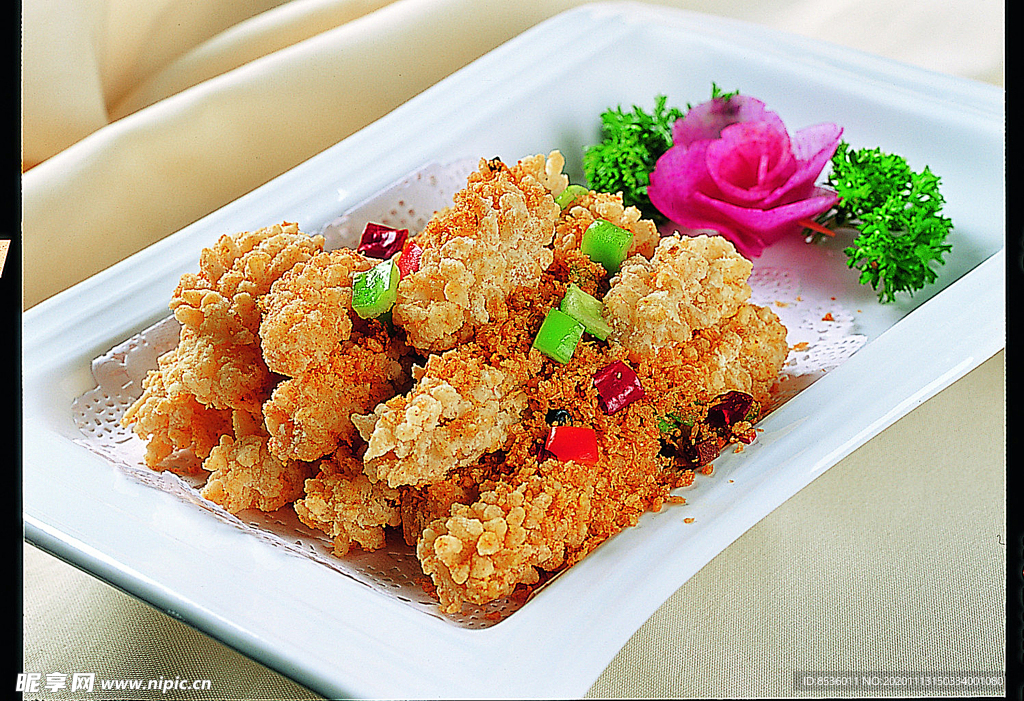 豫菜椒盐鲜鱿花