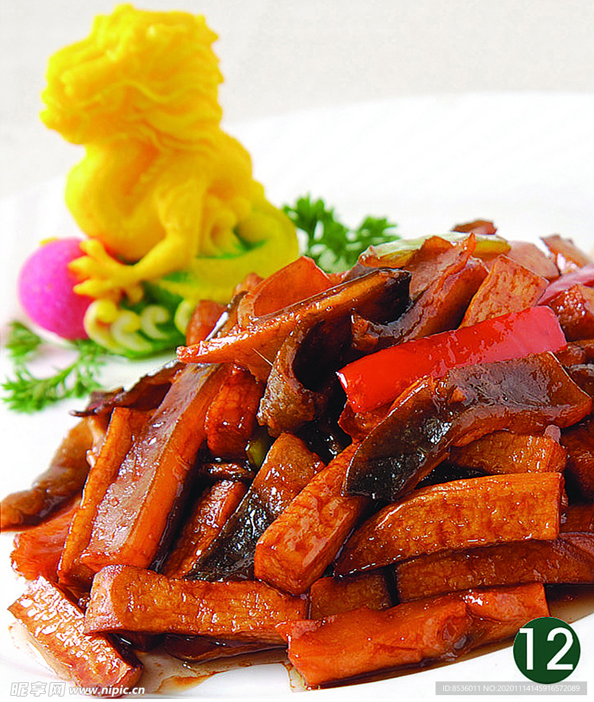 豫菜杏鲍菇烧裙边