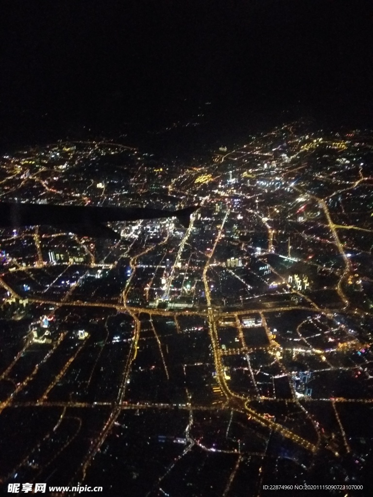 空中城市夜景
