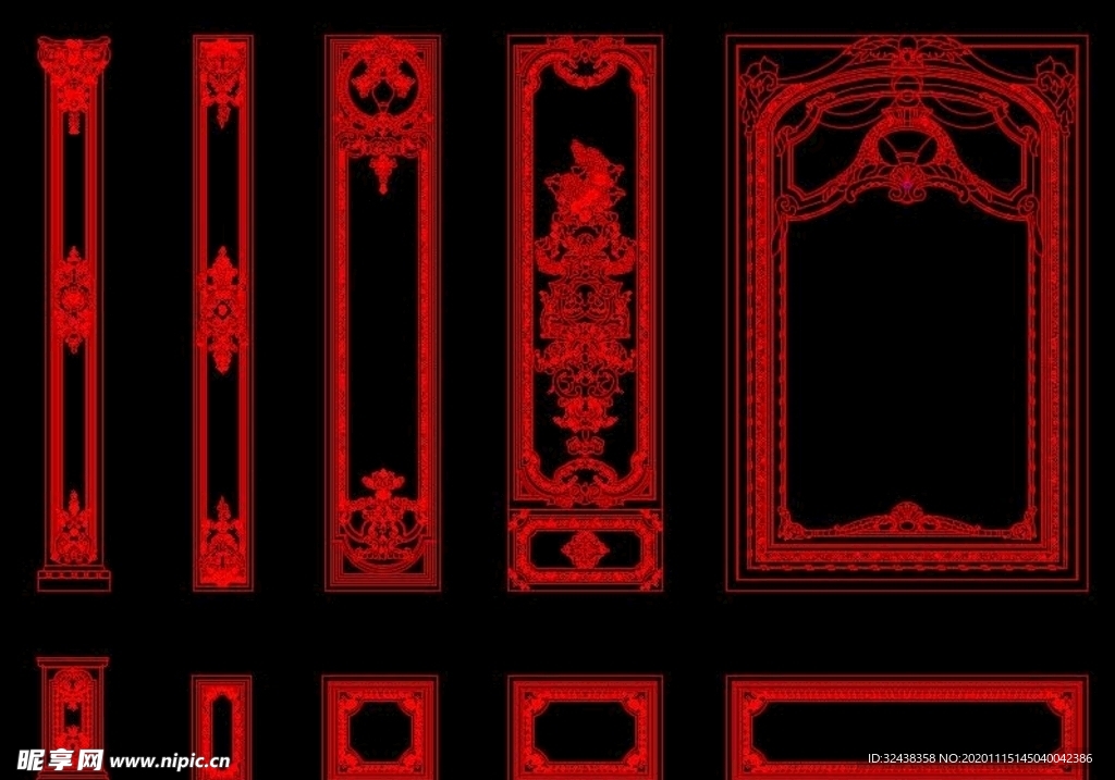 欧式法式墙板石膏木作