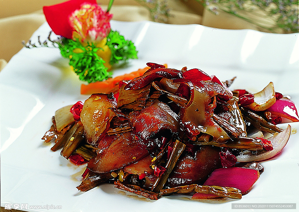 川菜湘菜烟笋炒猪脸肉