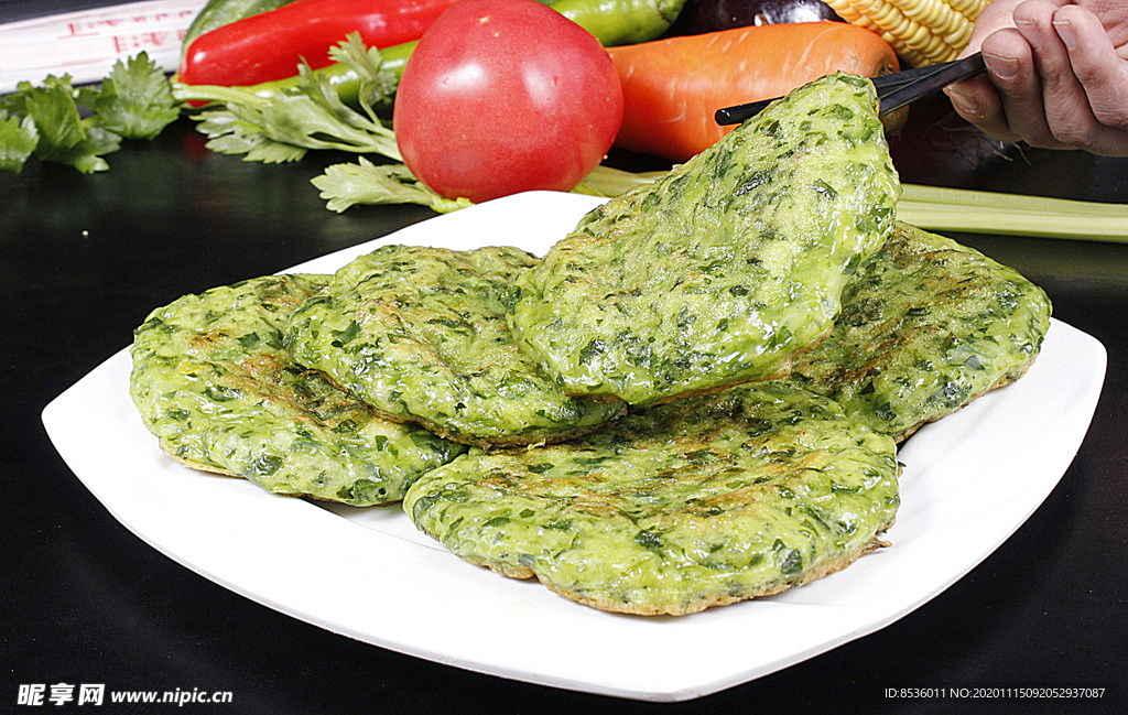 沪菜韭菜鸡蛋饼