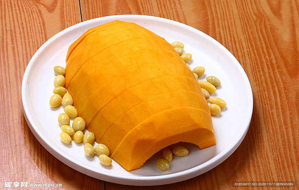 鲁菜山东菜银杏蒸南瓜