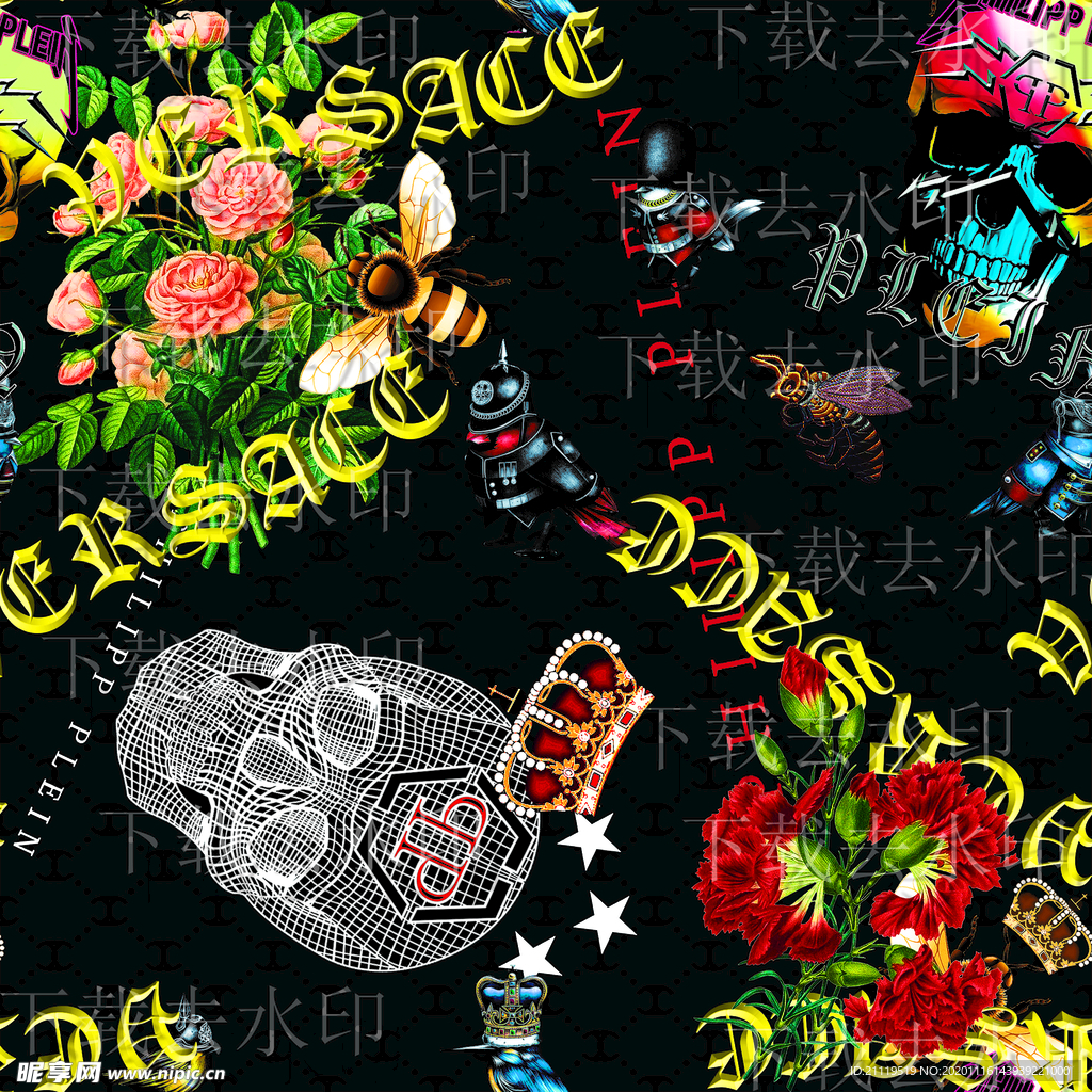 男装大牌 定位 花卉