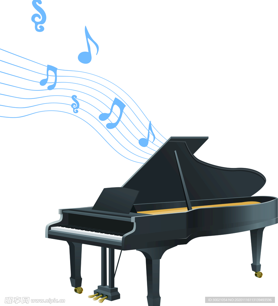 矢量钢琴-音符.ai