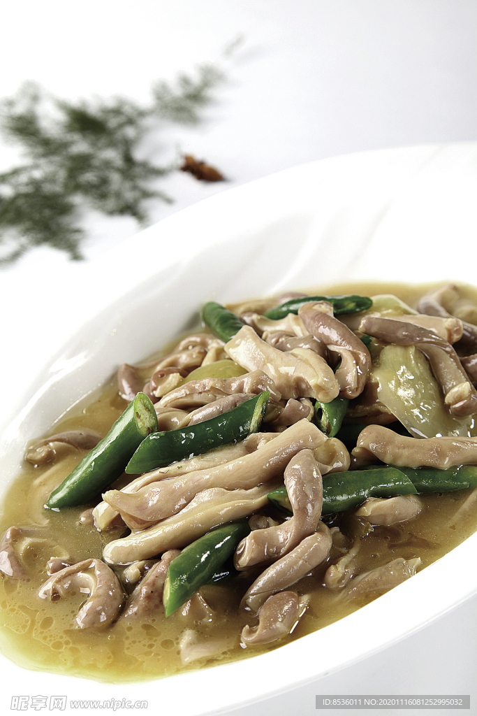 南北热菜青椒焖肚条