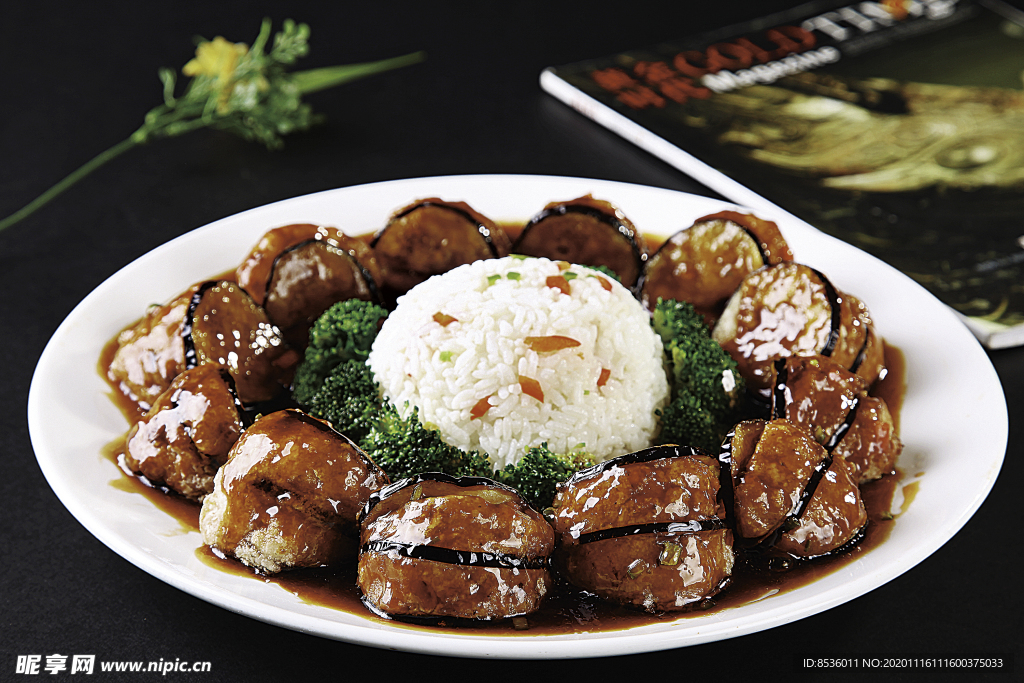 淮扬菜牡丹香米茄