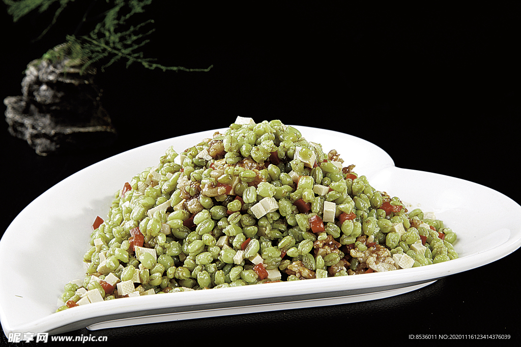 淮扬菜肉沫鲜麦仁