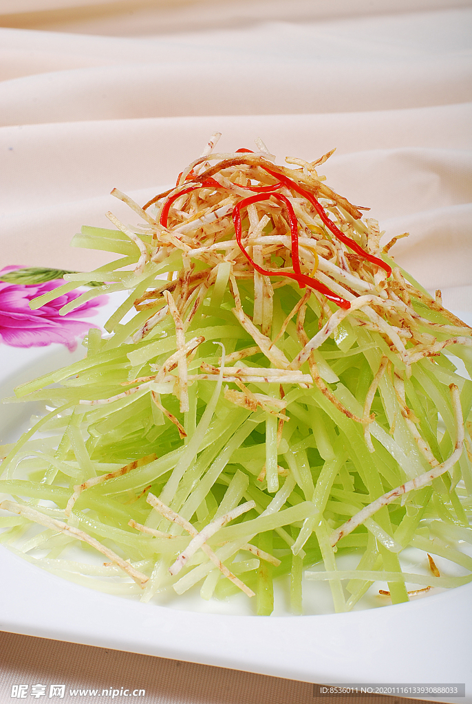 淮扬菜香芋捞笋丝