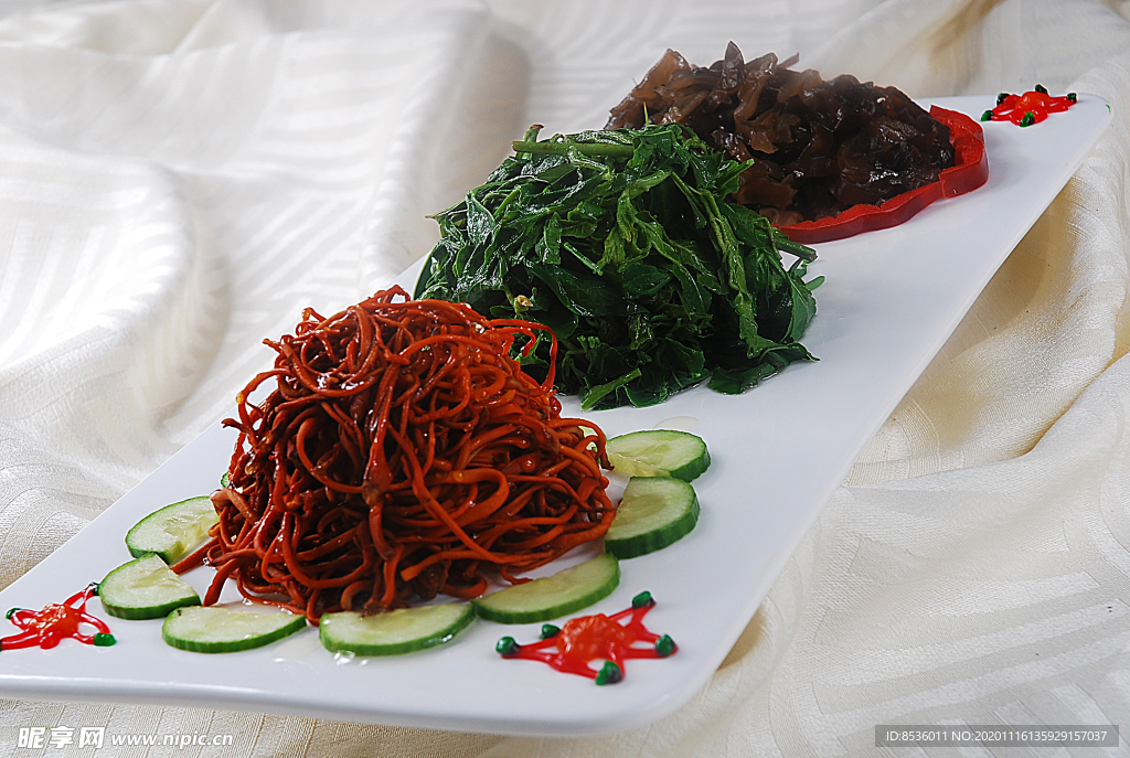 淮扬菜养生三色菜