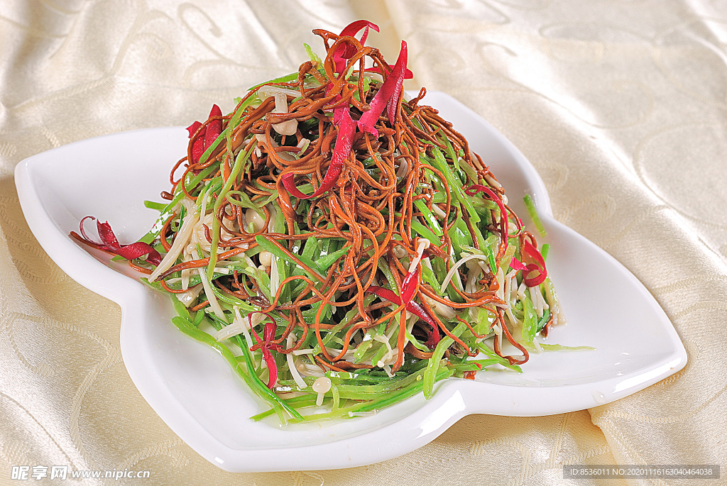 浙菜三色虫草花