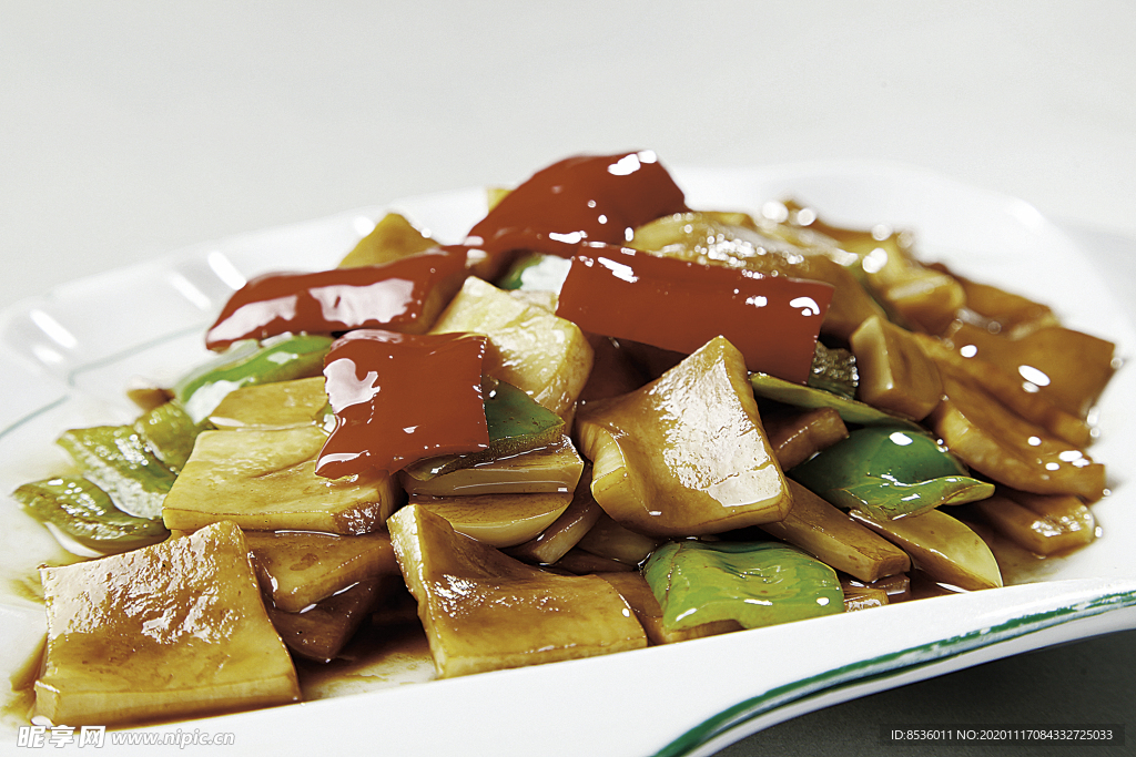 浙菜腊八蒜炒杏鲍菇