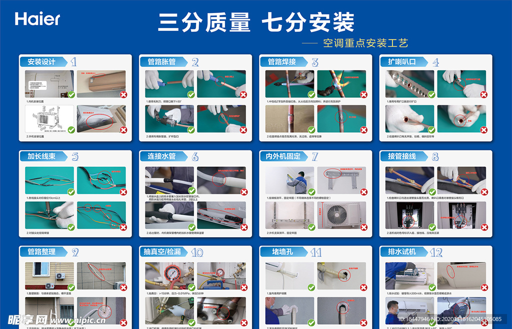 空调安装重点工艺