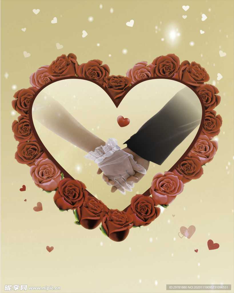 形象背景  桃心爱心背景