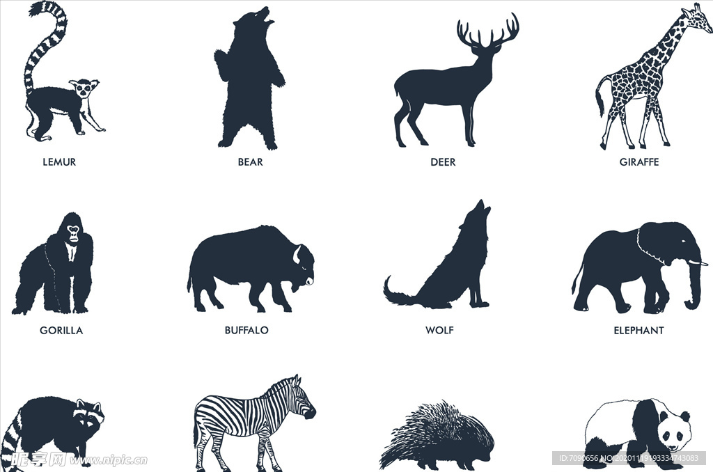 动物剪影