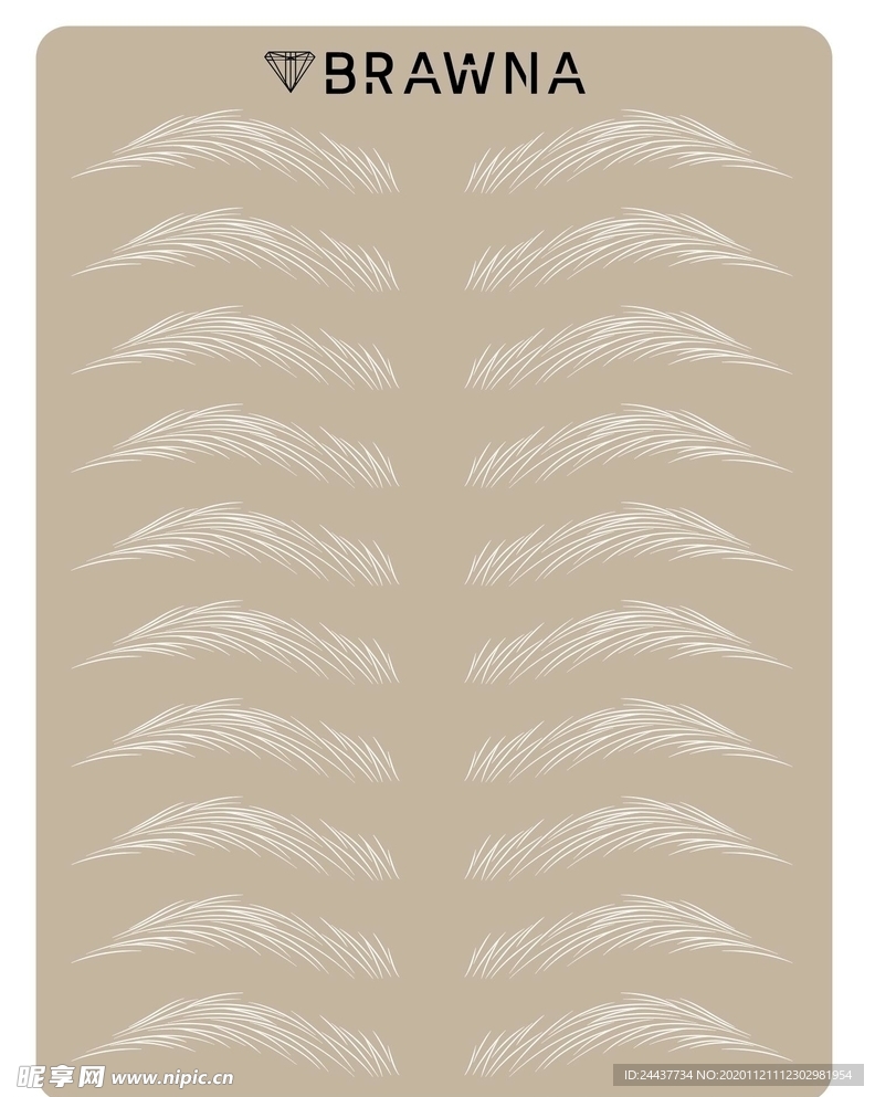 BRAWNA 标志  钻石 羽