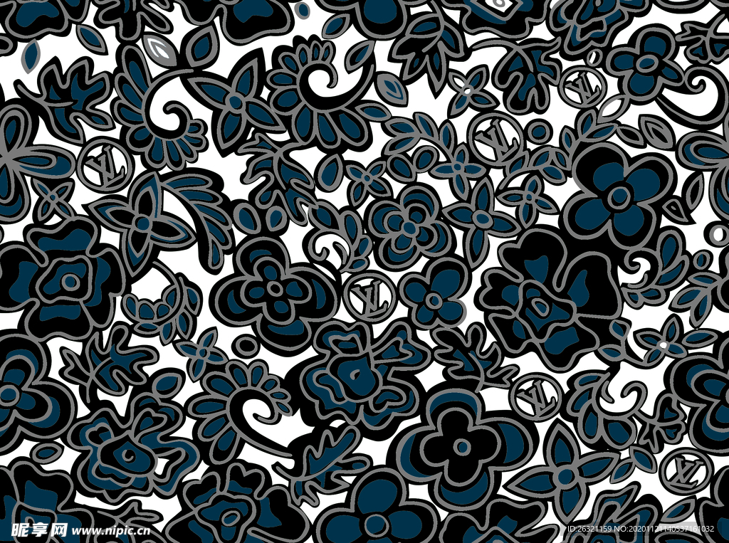 花型 花朵 花紋  数码印花