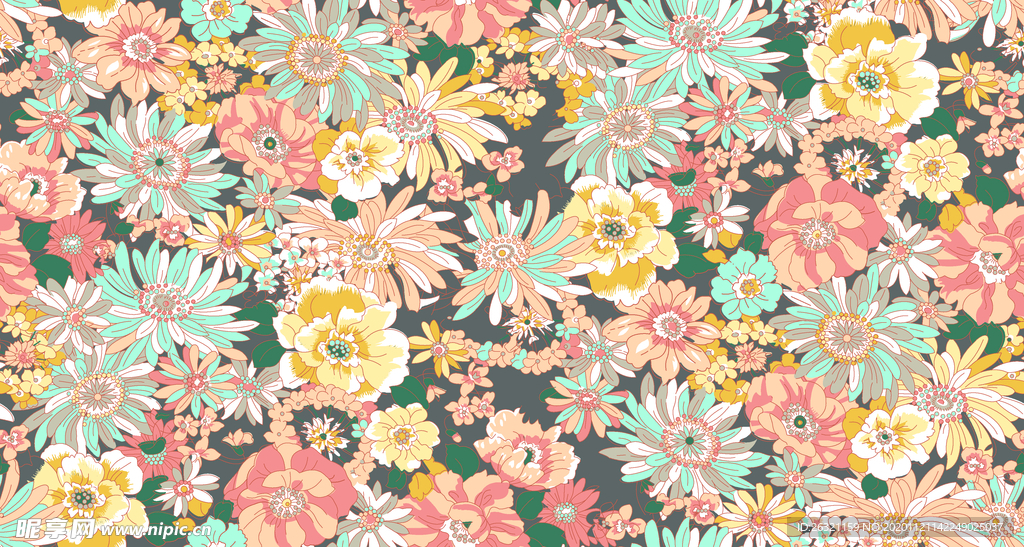 花型 花朵 花紋  数码印花