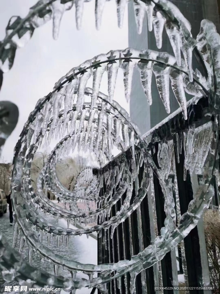 冬天  冰雪 冰  下雪了