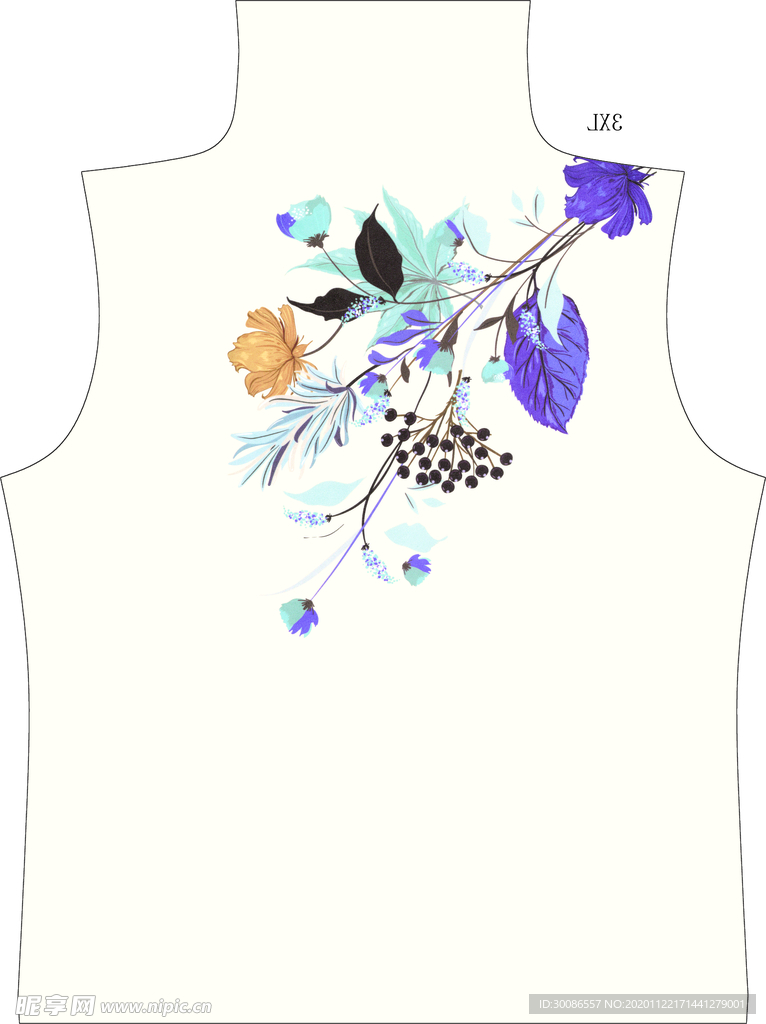 数码印花 定位花