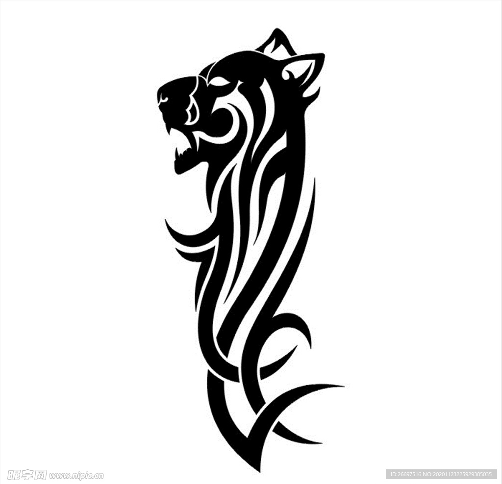 豹子图腾CDR矢量图