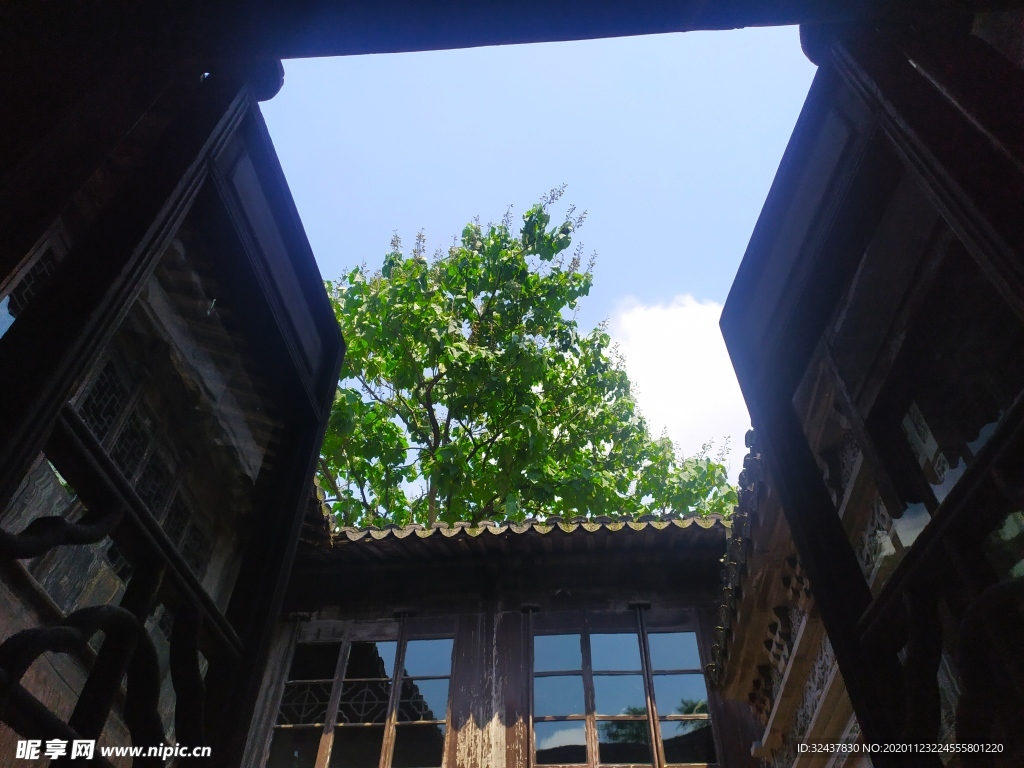 乌镇建筑老房子天井