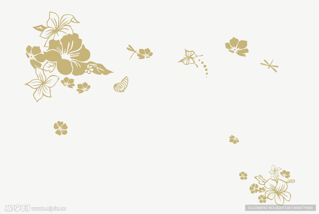 硅藻泥对角花 蜻蜓客厅背景