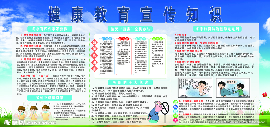 冬季健康教育版面