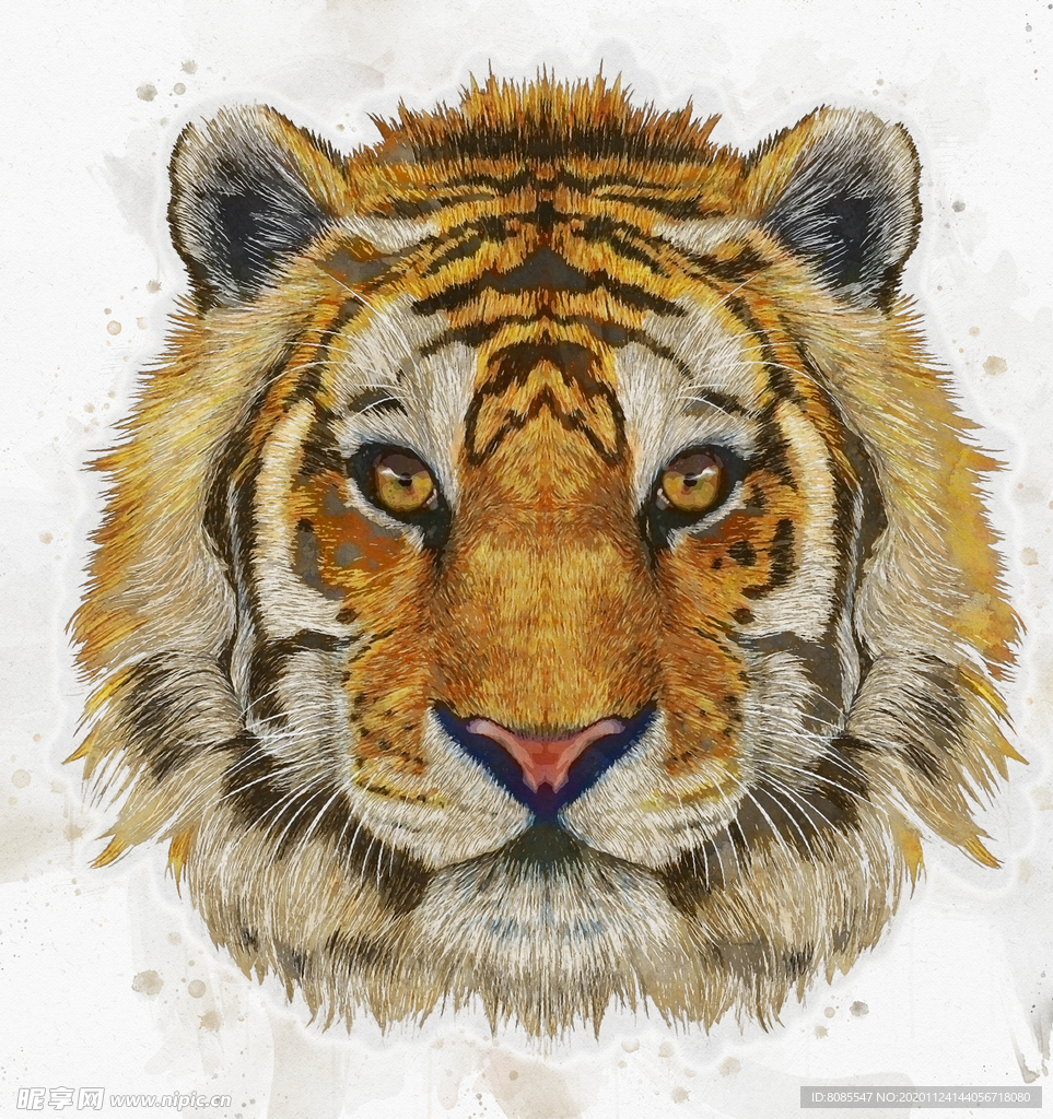 虎 水墨画中国风